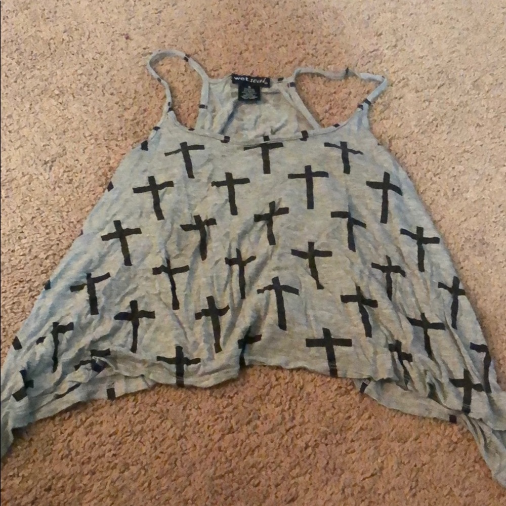 Size small crop top with crosses